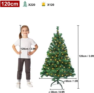 PVC kunstkerstboom 120 cm groen