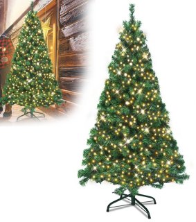 Natuurlijk ogende gemak: PVC kunstkerstboom 180 cm met ingebouwde LED