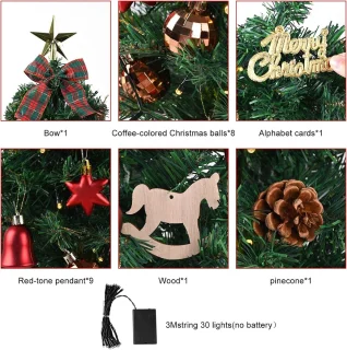 PVC Kunstkerstboom met Ornamenten Indoor