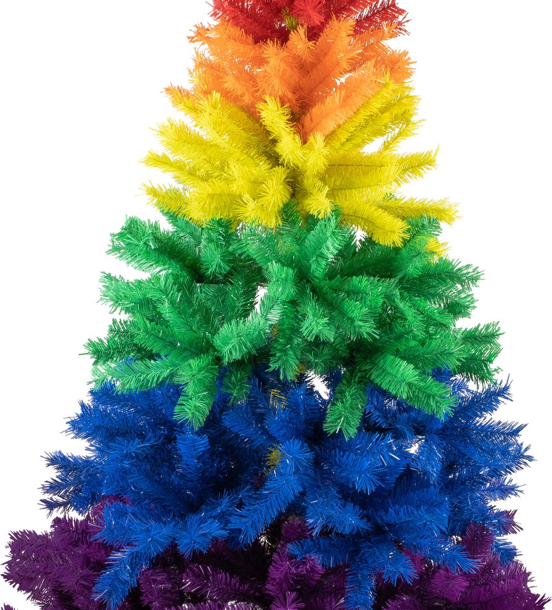 R en W Kunst kerstboom H170 cm regenboog kleuren kunststof