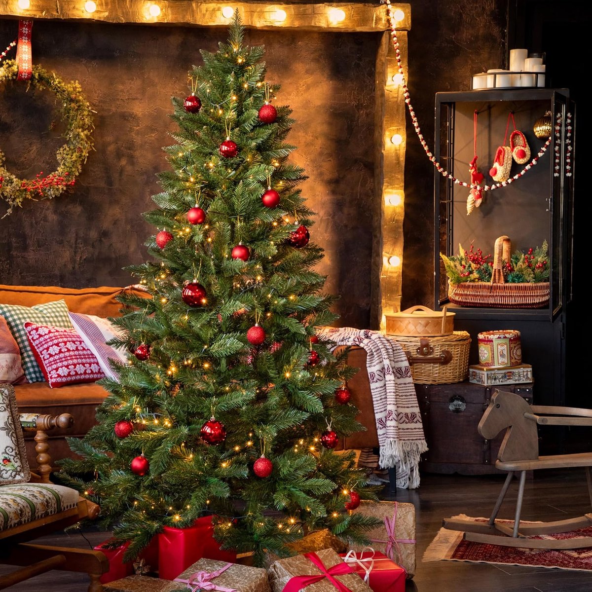 Realistisch Kunstkerstboom 150 cm Houtvoet