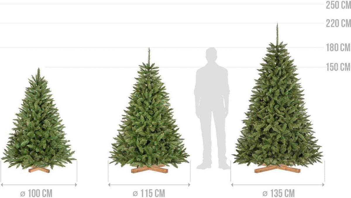 Realistisch Kunstkerstboom 150 cm Houtvoet