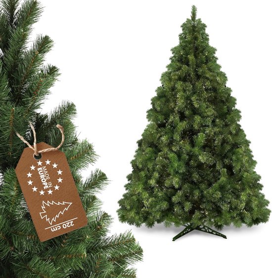 Realistische Kunstkerstboom 220 cm met Standaard