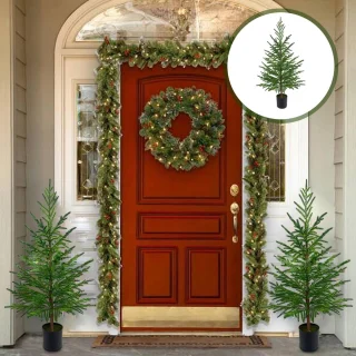 Realistische kunstkerstboom 90 cm