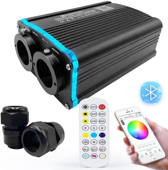 RGBW LED Glasvezel Plafondlamp met RF Afstandsbediening en Bluetooth App