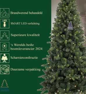 Royal Christmas Bergen Premium Natuurlijke Kunstkerstboom 210 cm Groen