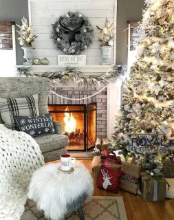 Royal Christmas Flock Tree Deluxe Kunstkerstboom 210 cm