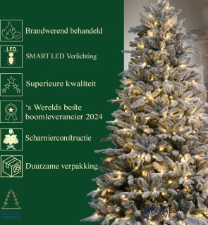 Royal Christmas - Kunstkerstboom Flock Promo 180 cm