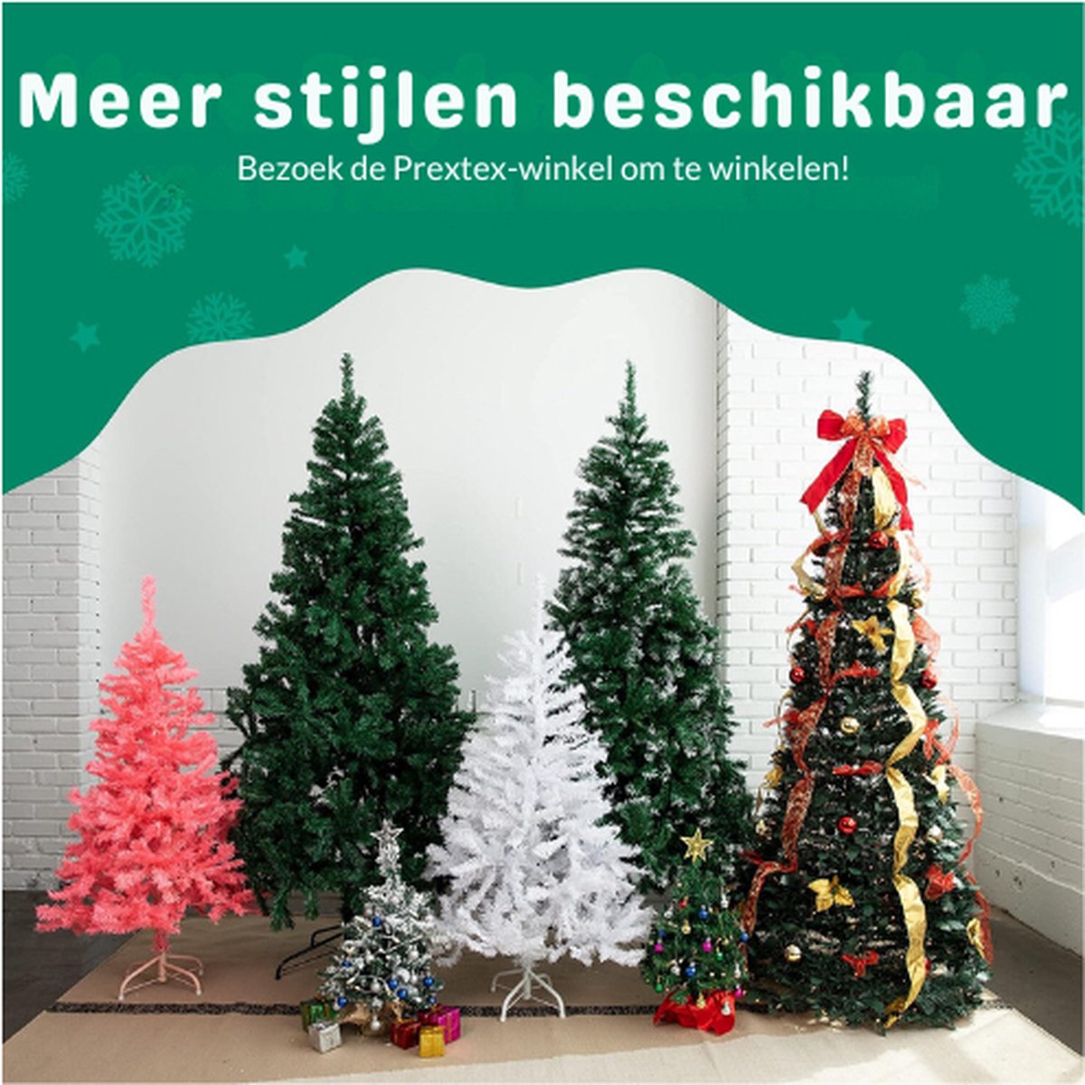 Roze Kerstboom 120 cm Canadese Spar Premium Scharnierend