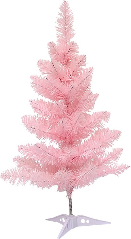 Vrolijk, compact en opvallend: de Roze Mini Kerstboom 45cm