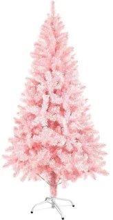 Roze kunstkerstboom 120 cm met metalen standaard