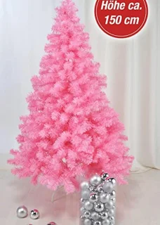 Roze kunststof kerstboom 150 cm