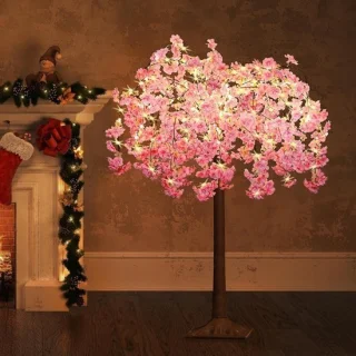 Roze LED kersenbloesem boom kunstplant 1,2 meter