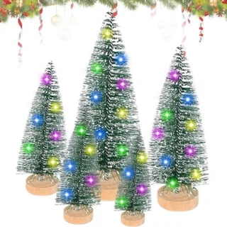 Set mini-kunstkerstbomen