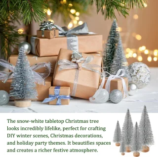 Set van 15 mini-kunstkerstbomen voor tafeldecoratie