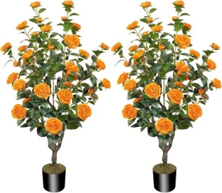 Set van 2 camelia kunstbomen 110 cm