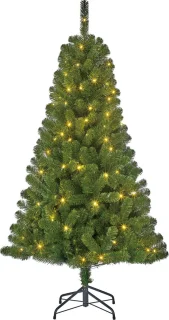 Set van 2 groene kunstkerstbomen 120 cm
