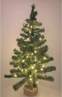 Set van 2 kunstkerstbomen 75 cm