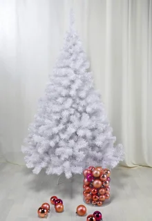 Set van 2 kunstkerstbomen 90 cm wit