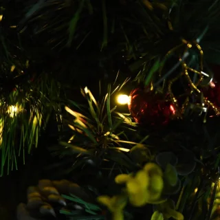 Set van 2 kunstkerstbomen