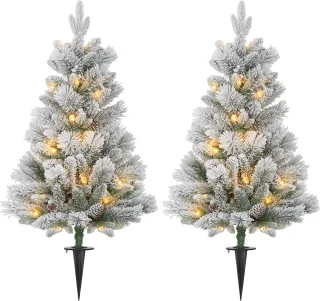 Set van 2 Mini Kerstbomen 107 cm