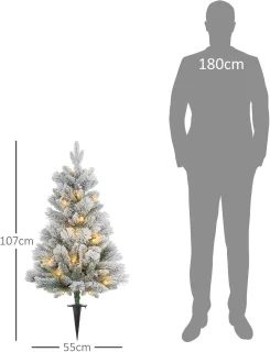 Set van 2 Mini Kerstbomen 107 cm