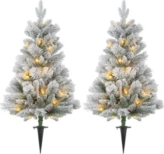Set van 2 Mini Kerstbomen 107 cm