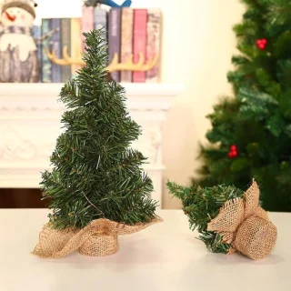 Set van 2 mini-kunstkerstbomen, decoratieve tafelkerstboom (20 en 30 cm)