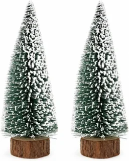 Set van 2 mini kunstkerstbomen van 40 cm