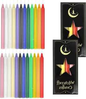 Set van 24 kleurrijke stickkaarsen 16 cm