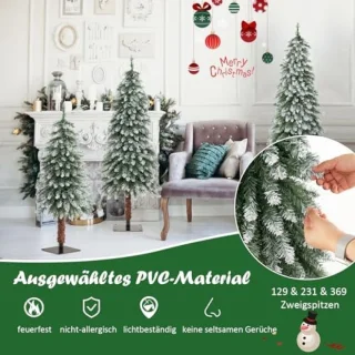 Set van 3 besneeuwde kerstbomen
