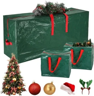 Set van 3 kerstboom tassen voor opslag