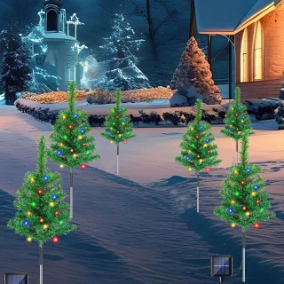 Set van 4 buiten kerstbomen