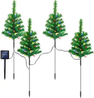 Set van 4 buiten kerstbomen