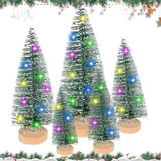 Set van 5 Mini Kunstkerstbomen