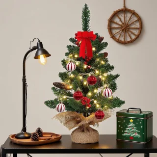 Set Van Kunstkerstboom tafelmodel 50x25x50 cm groen