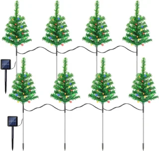 Set Zonne-Kerstboomjes 8 stuks 52 cm