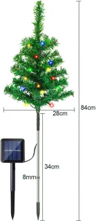 Set Zonne-Kerstboomjes 8 stuks 52 cm