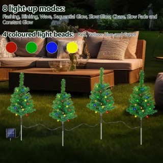 Set Zonne-Kerstboomjes 8 stuks 52 cm