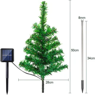 Set Zonne-Kerstboomjes 8 stuks 52 cm