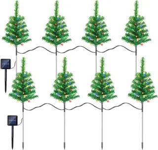 Set Zonne-Kerstboomjes 8 stuks 52 cm