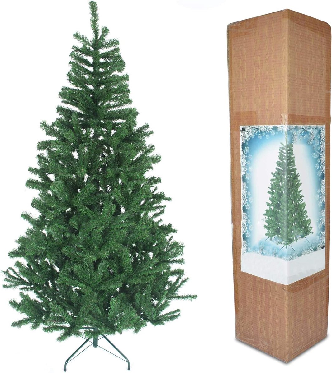 shatchi Kunstkerstboom Groen 6ft 550 Naalden Metalen Standaard