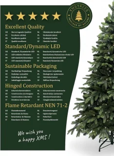 ShopVlot kunstkerstboom 270 cm realistisch met verlichting