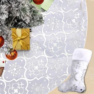 ShopVlot Pine Tree kerstboomrok wit 48 inch