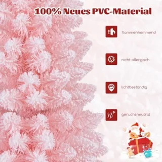 Sierlijke kunstkerstboom potloodden 150 cm - Roze