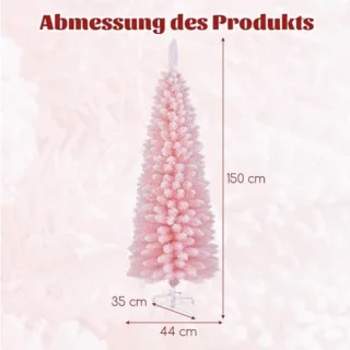 Sierlijke kunstkerstboom potloodden 150 cm - Roze