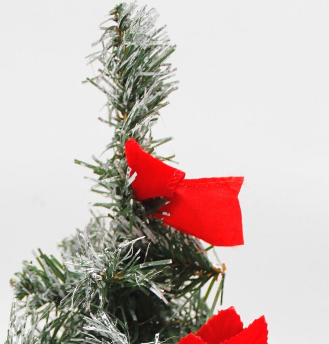 SILUMEN 60 cm tafelboom met kerstknoop rood kunststof