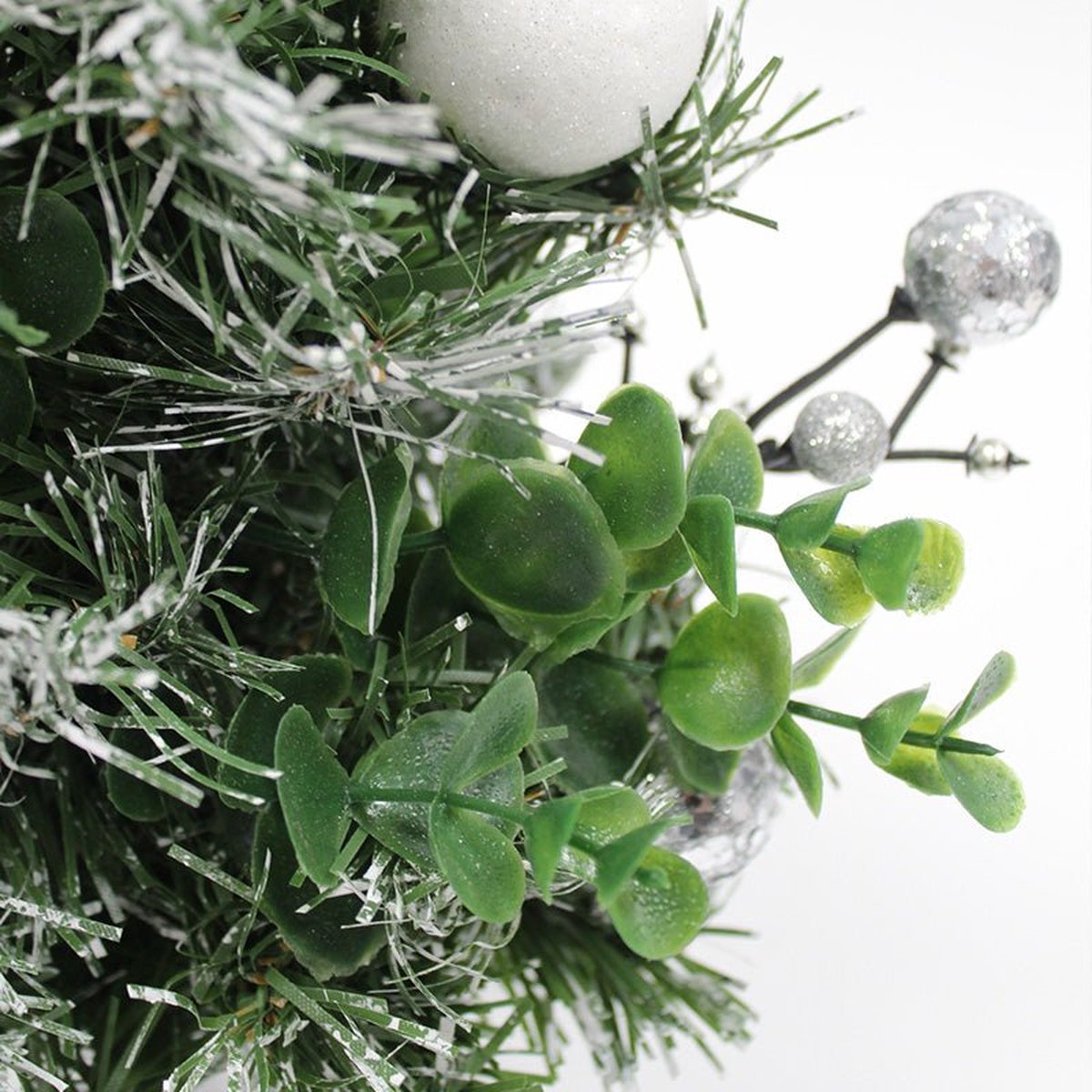 SILUMEN 60 cm tafelboom met kerstknoop rood kunststof