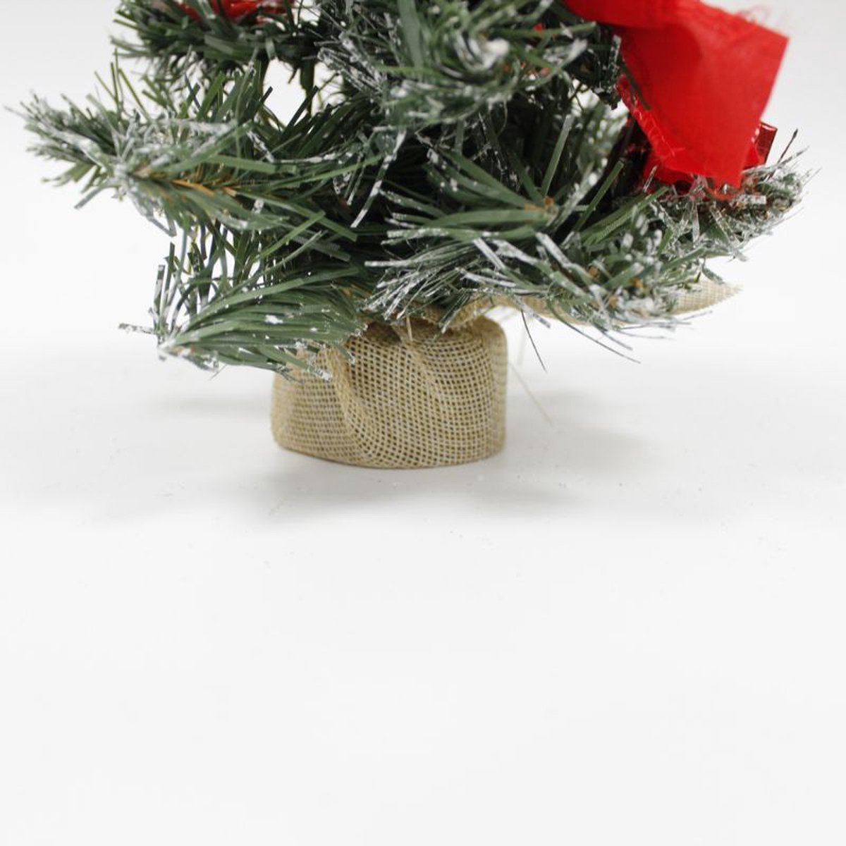 SILUMEN 60 cm tafelboom met kerstknoop rood kunststof