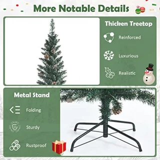 Slanke 6-voet kunstkerstboom